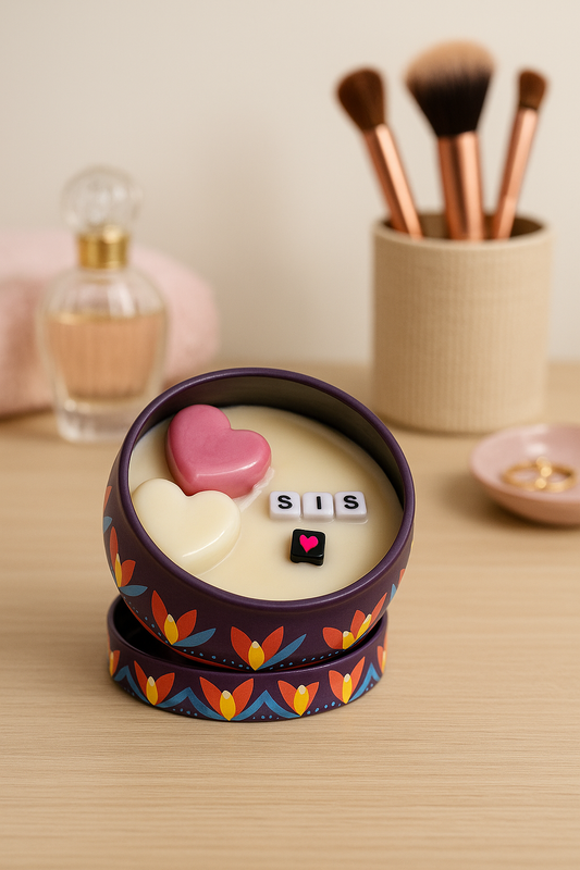 SIS Candle Gift – Heart Soy Wax Candle for Sister  | Best Gift for Sister