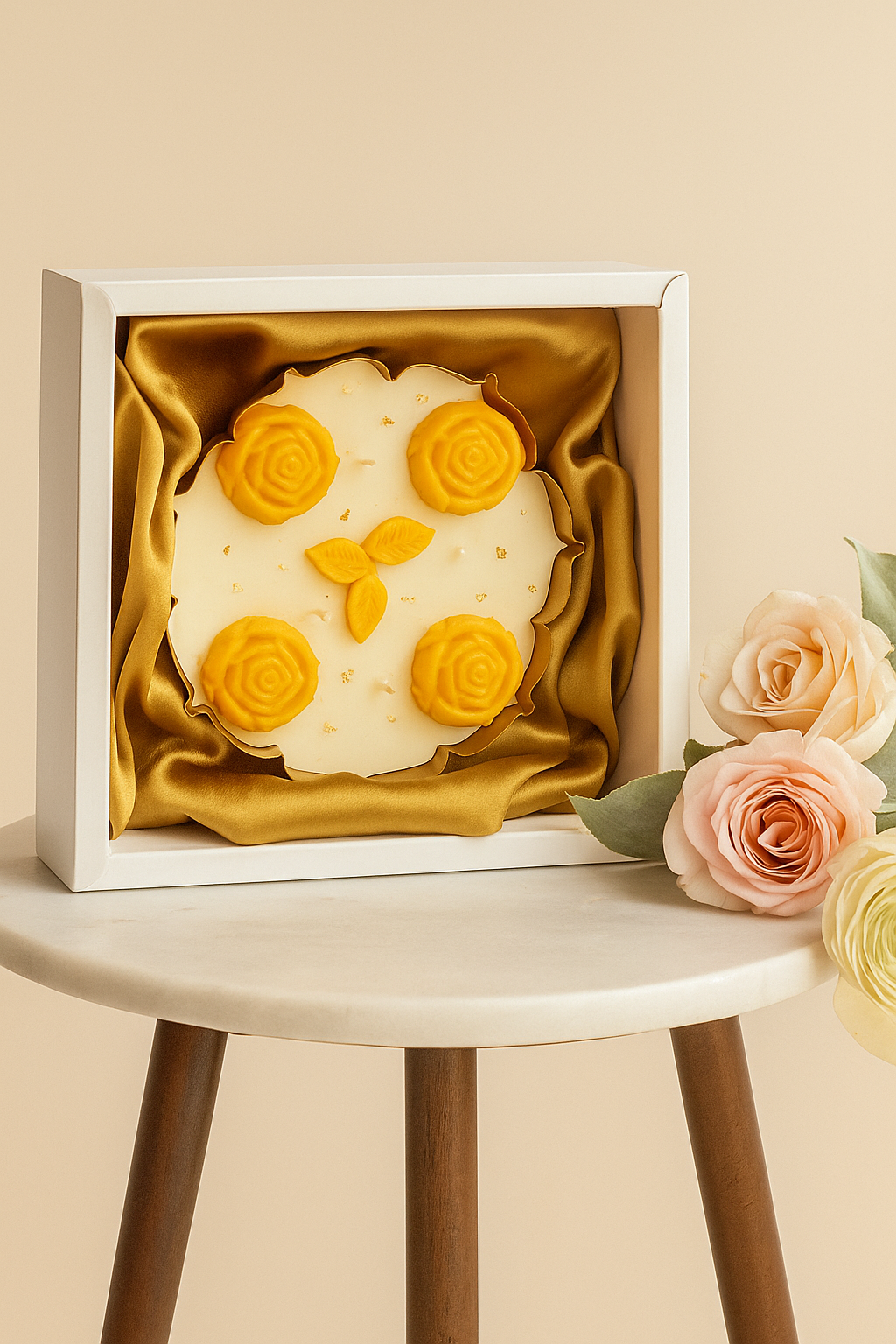 Golden Rose Urli Hamper - Luxury Diwali Candle Gift Box