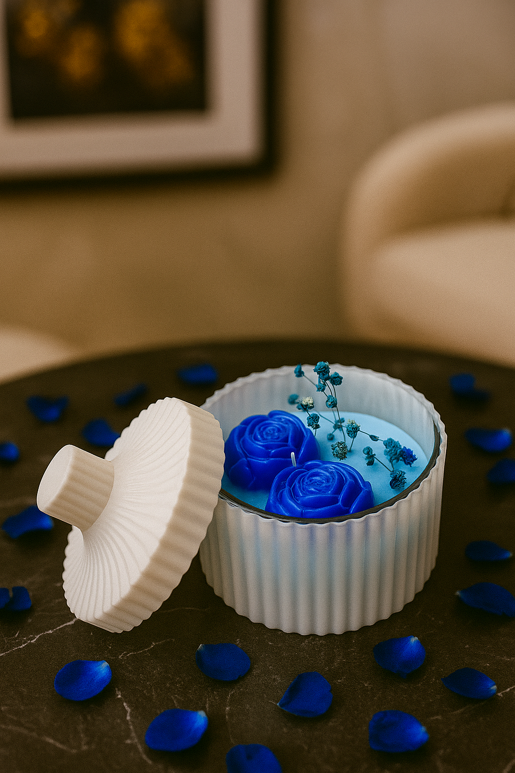 Luxury Rose Jar Candles in Glass | 4 Colors | Decorative & Gift Candles
