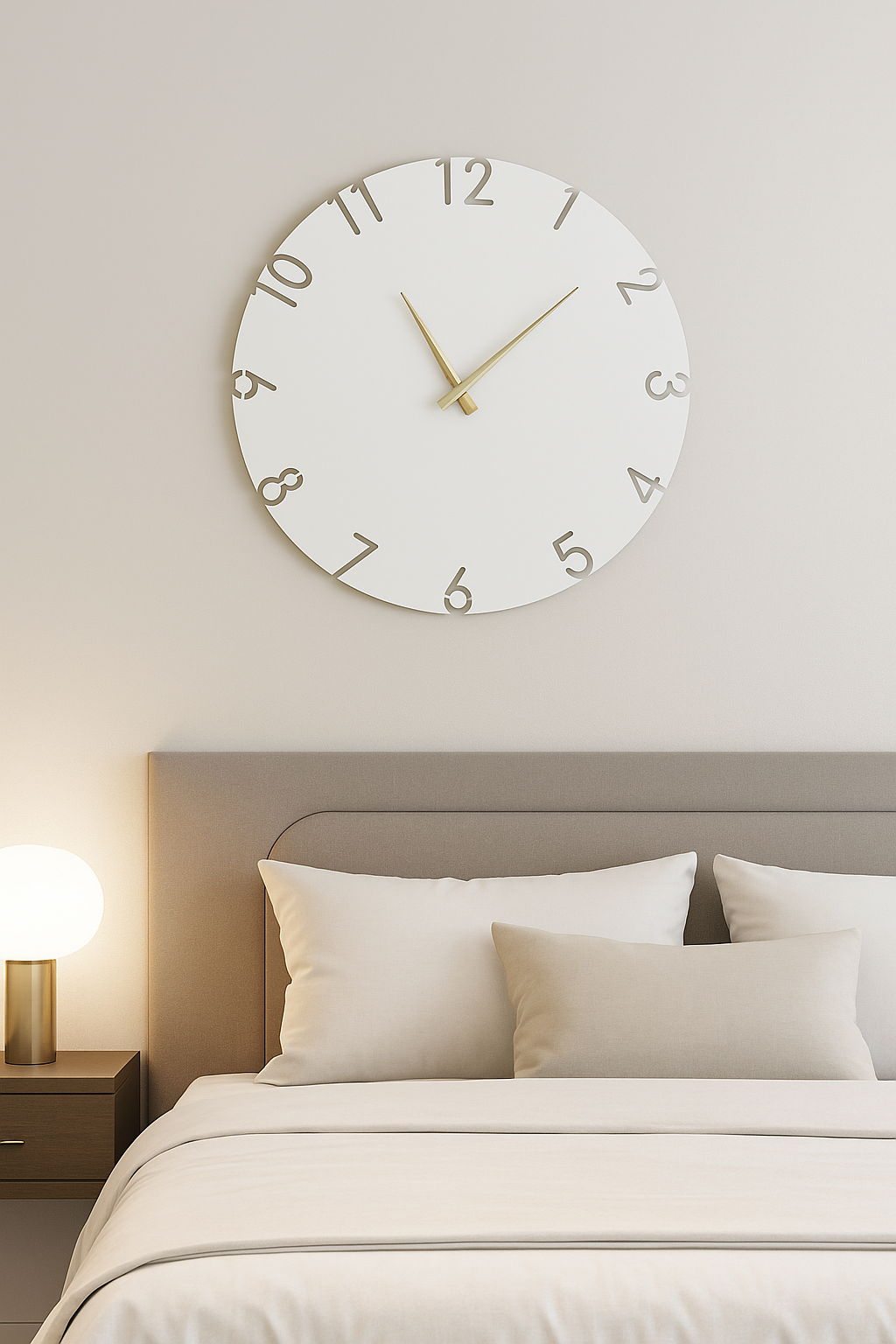 Modern Minimalist Metal Wall Clock –Silent Non-Ticking Round Clock for Living Room & Office