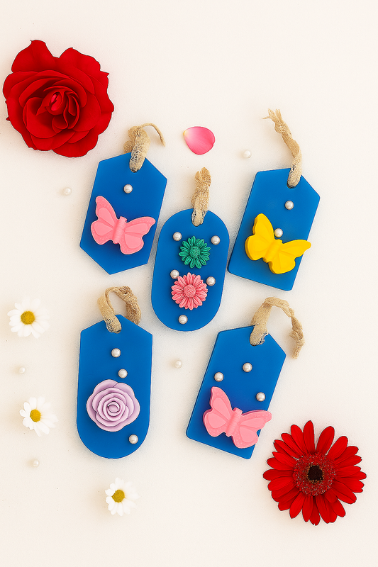 Decorative Fragrance Wax Sachets – Butterfly, Floral & Seashell Designs | Natural Air Freshener for Wardrobe, Room & Gifting (Multi-Color)
