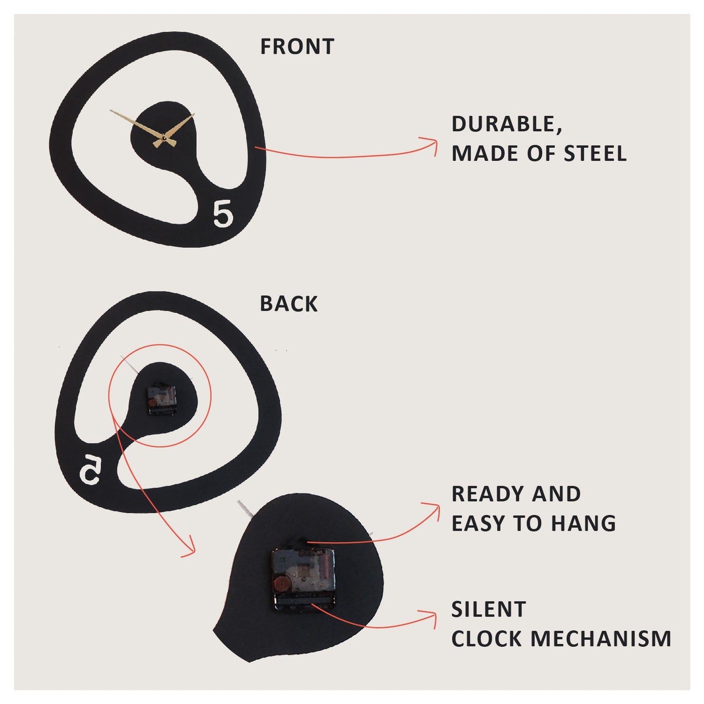 Amorph Metal Wall Clock