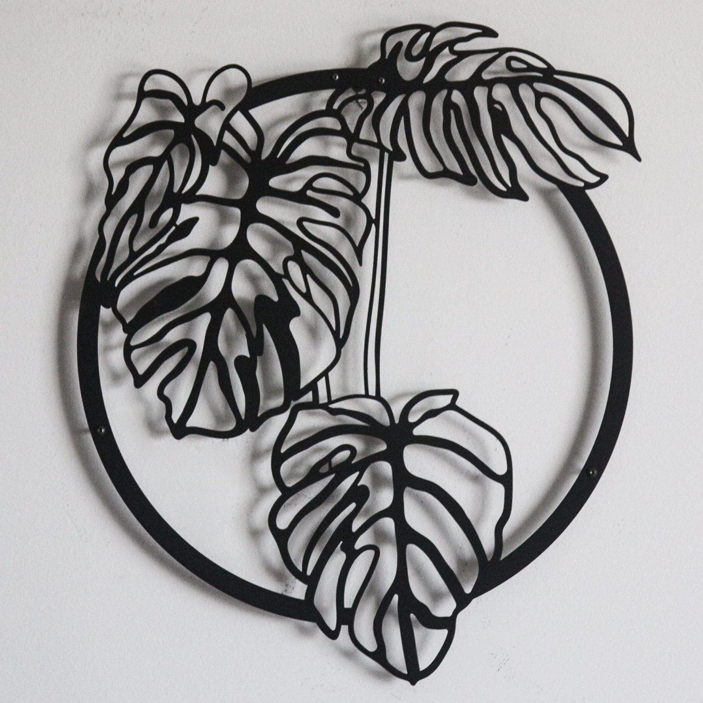 Monstera Deliciosa Leaf Metal Wall Art