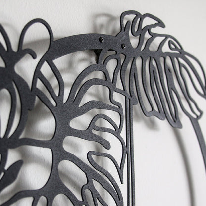 Monstera Deliciosa Leaf Metal Wall Art