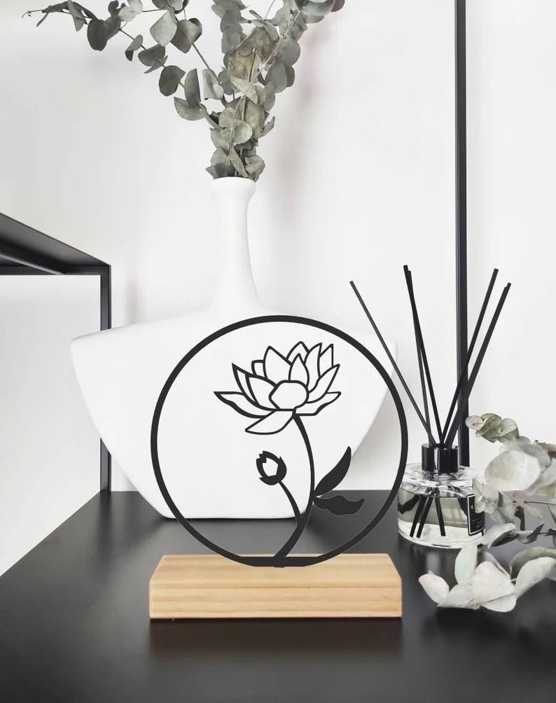 Waterlily flower shelf decor