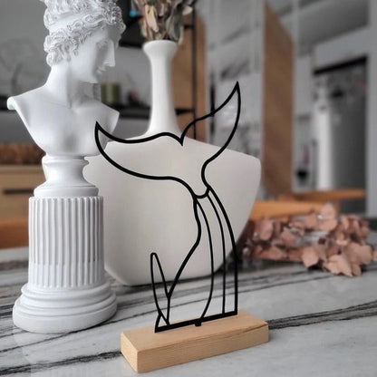 Whale Tail Shelf Decor