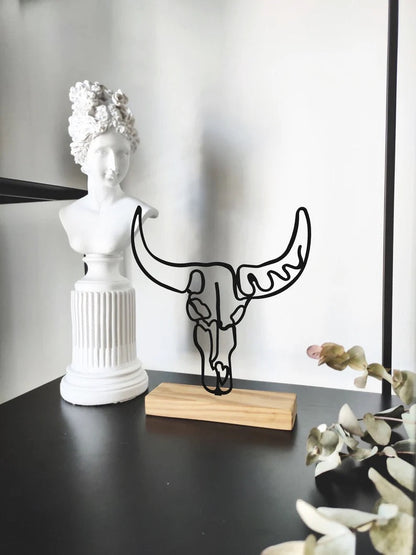 Bison shelf decor