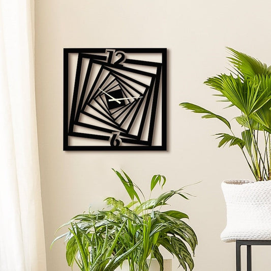 Square numeric wall clock