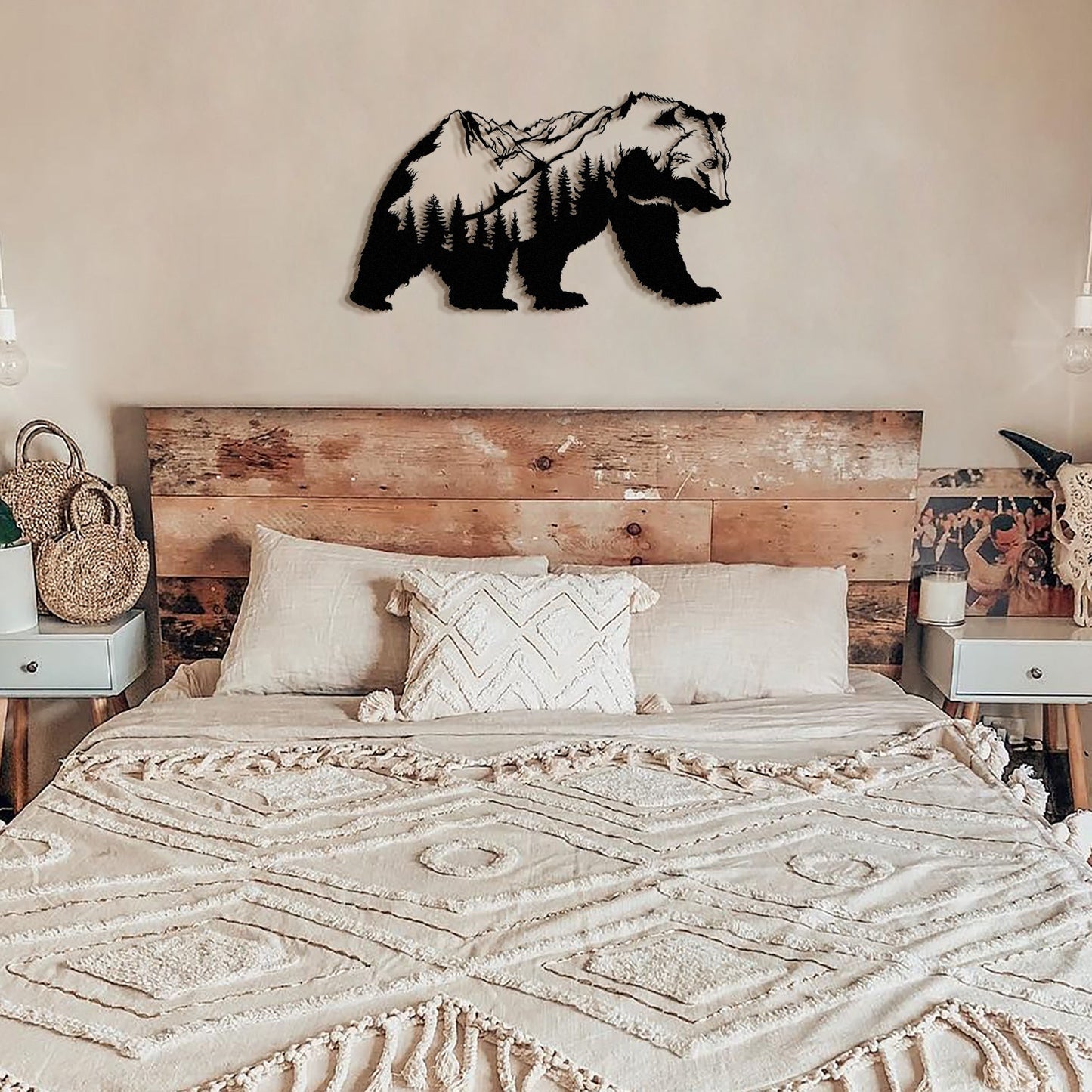 Landscape Bear Metal Wall Art