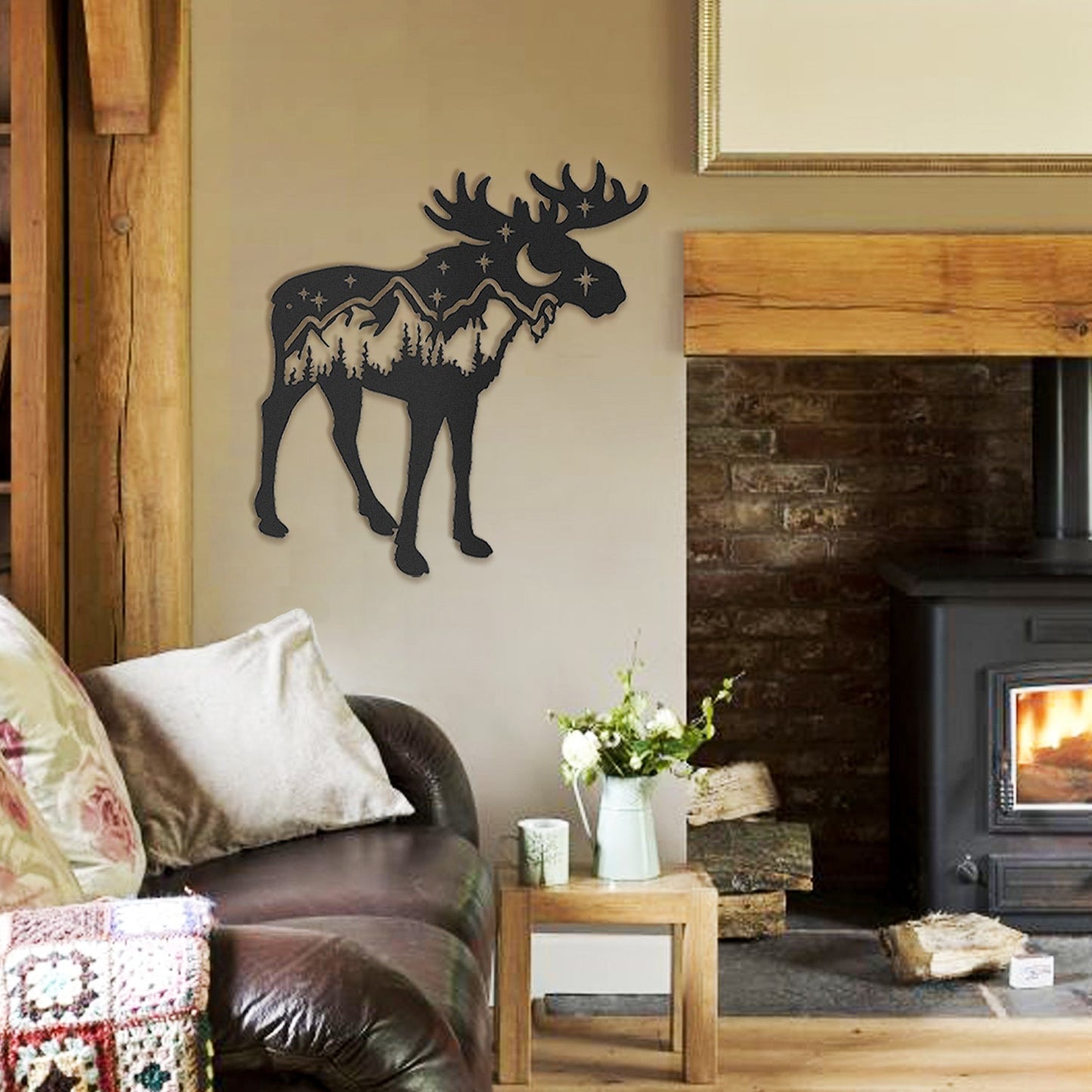 Landscape Moose Metal Wall Art
