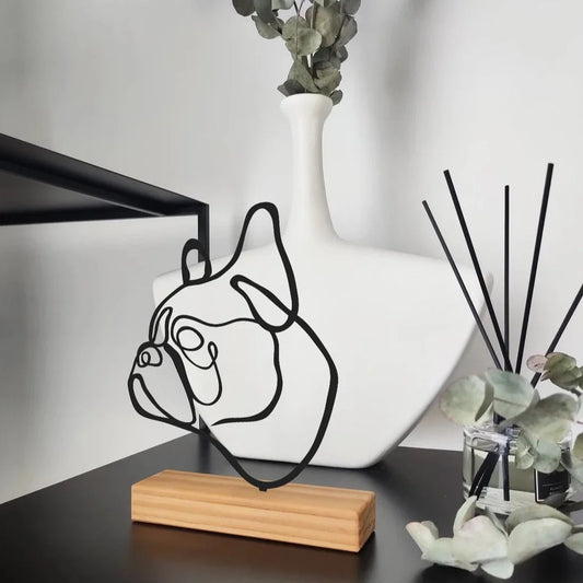 Line art ” French Bulldog ” Shelf Decor