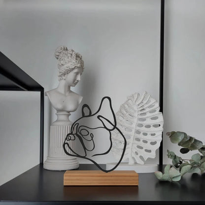 Line art ” French Bulldog ” Shelf Decor