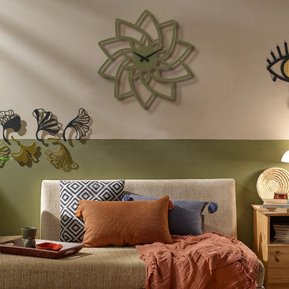 Lotus Metal Wall Clock