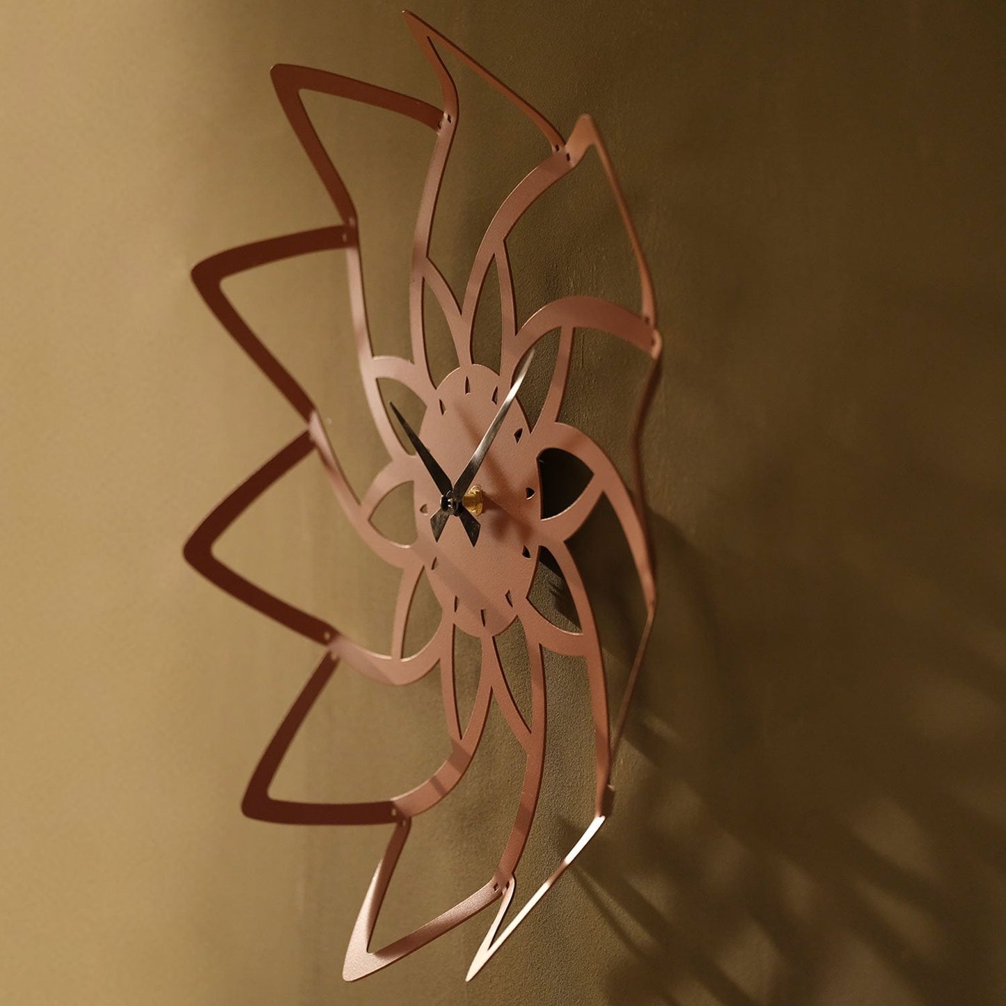 Lotus Metal Wall Clock