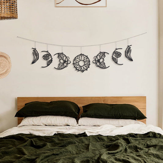 Moon Phases Metal Wall Art, Set of 7 Pieces