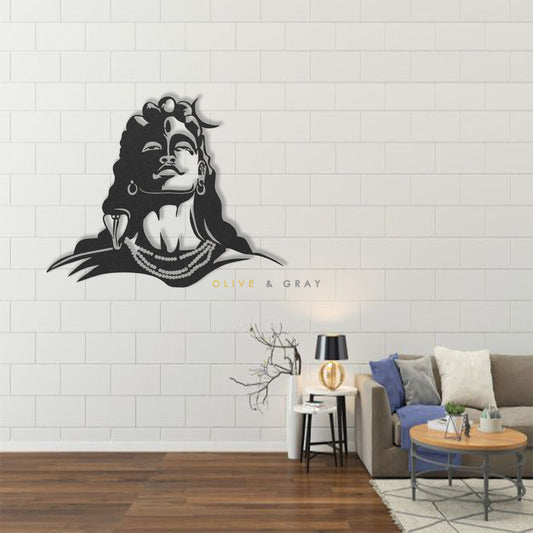 Lord Shiva Adiyogi Metal Wall Art