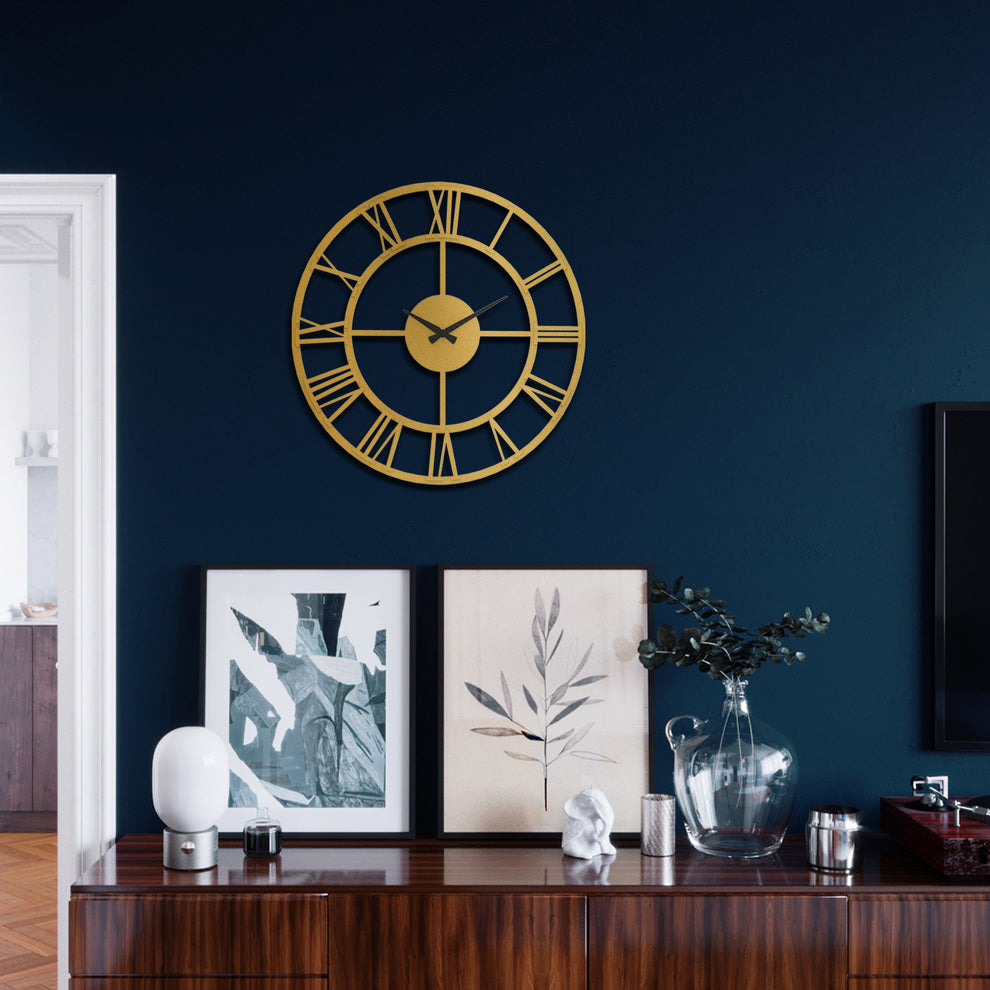 Roman Metal Wall Clock