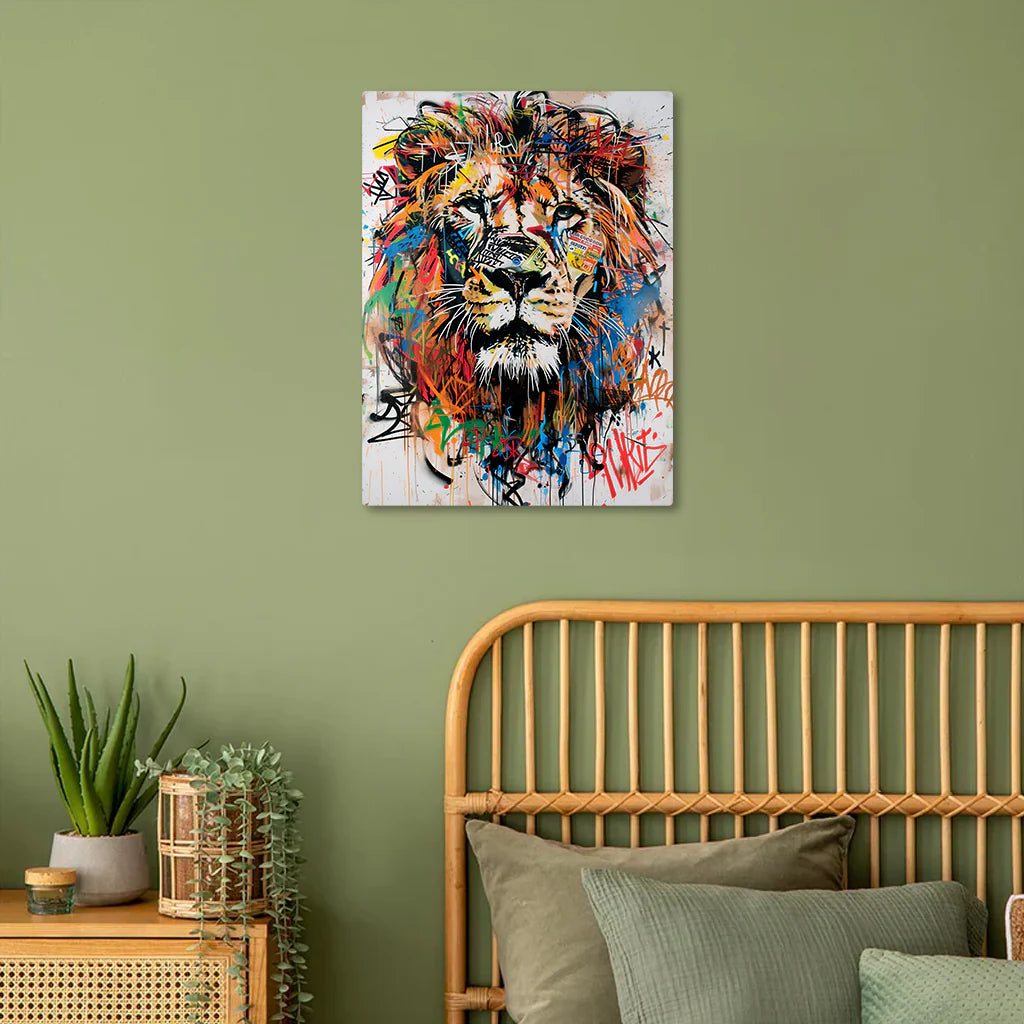 Lion: King in Colors Metal Poster