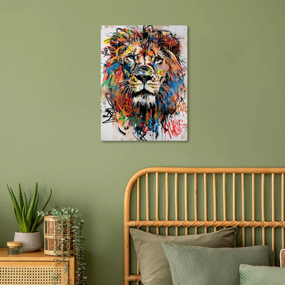 Lion: King in Colors Metal Poster