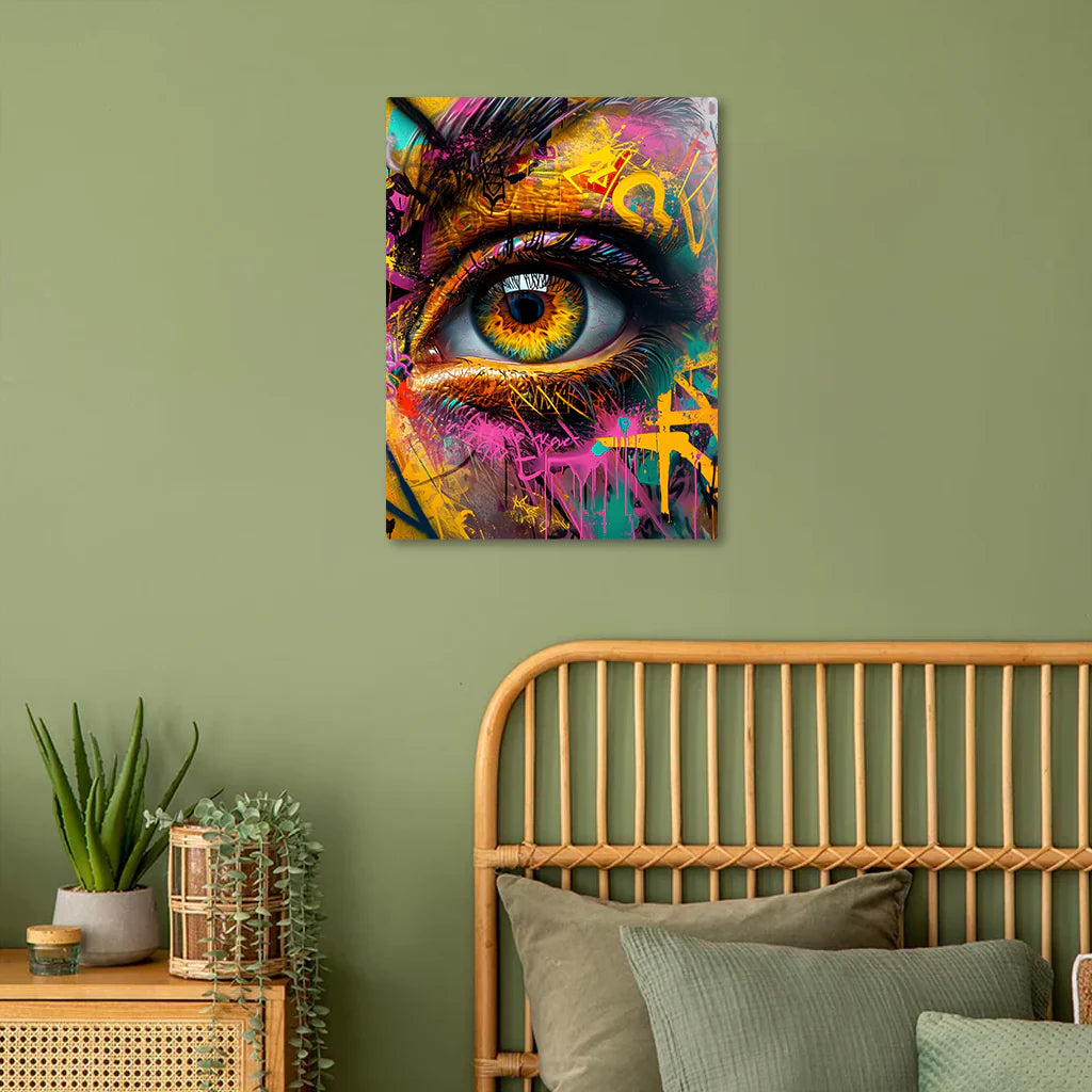 Abstract Eye: Colorful Gaze Metal Poster