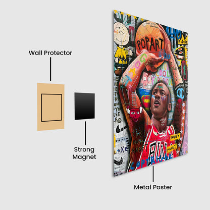 Michael Jordon: Legend in Pop Metal Poster
