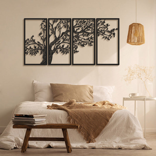 Autumn Vibes Metal Wall Art, Set of 4 Pieces
