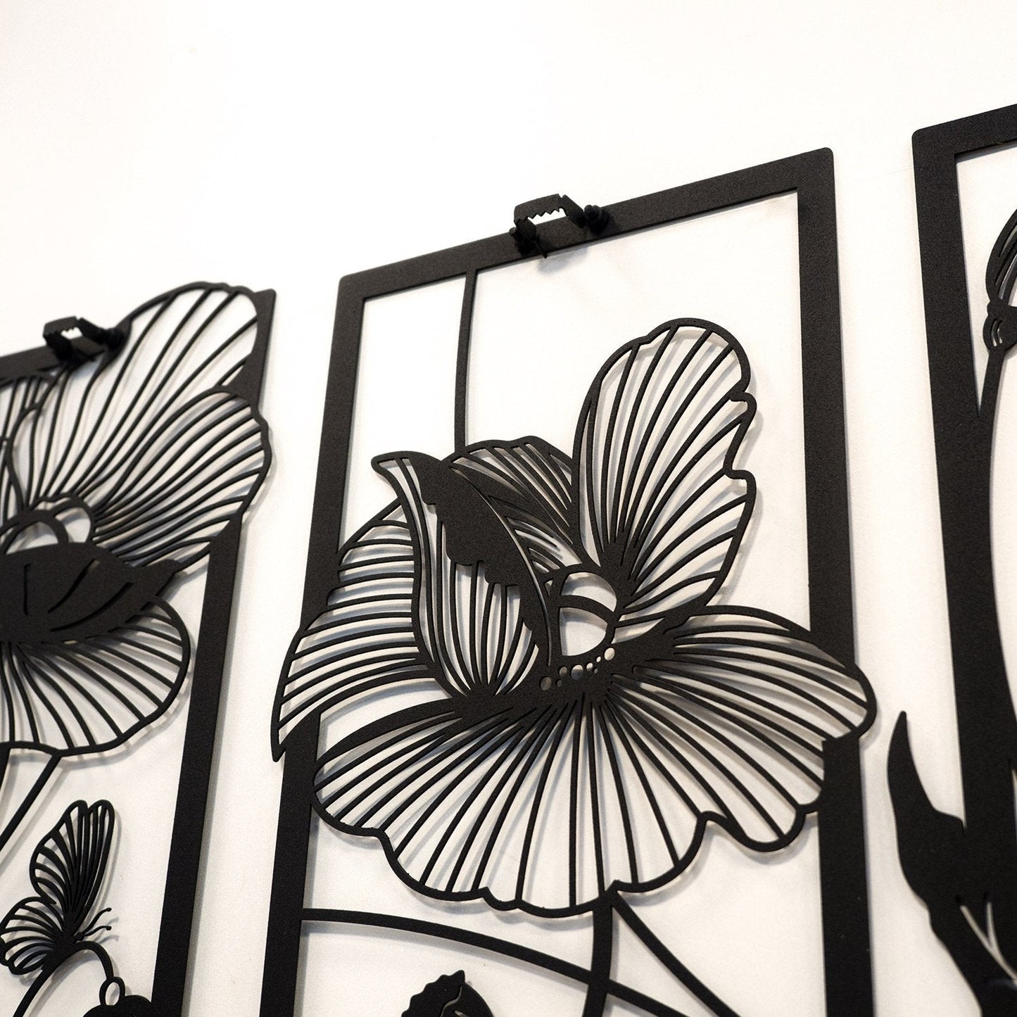 Blossom Metal Wall Art, Set of 4 Pieces