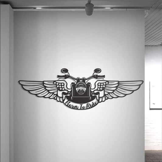 BORN To RIDE Metal Wall Art