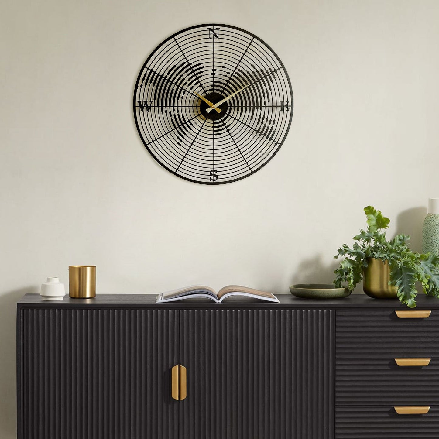 Coordinate Metal Wall Clock