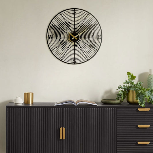 Coordinate Metal Wall Clock