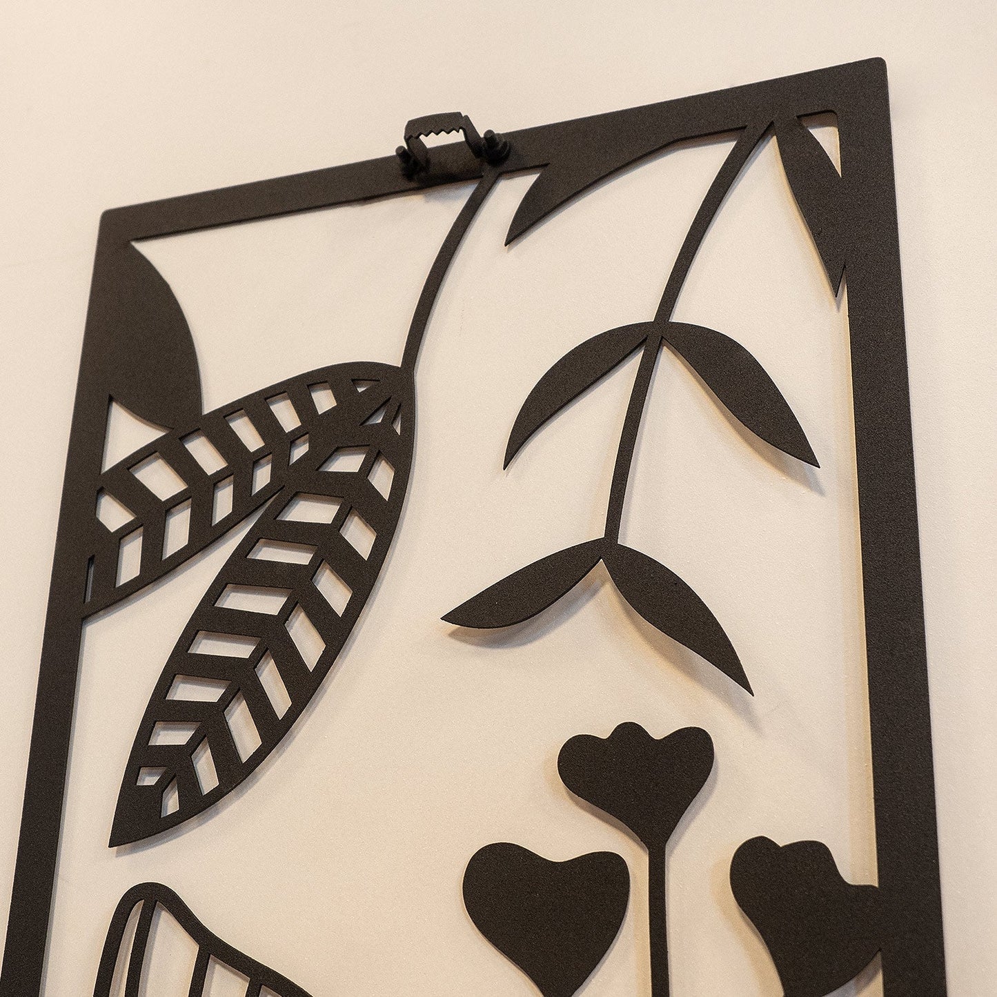 Ginkgo Wood Metal Wall Art, Set of 4 Pieces