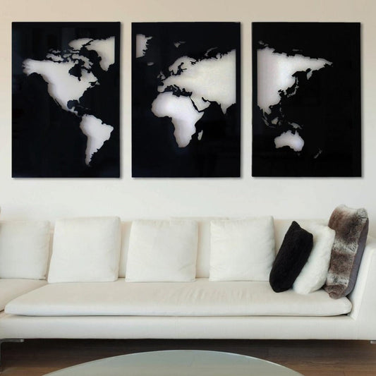 Magnetic World Map Metal Wall Art