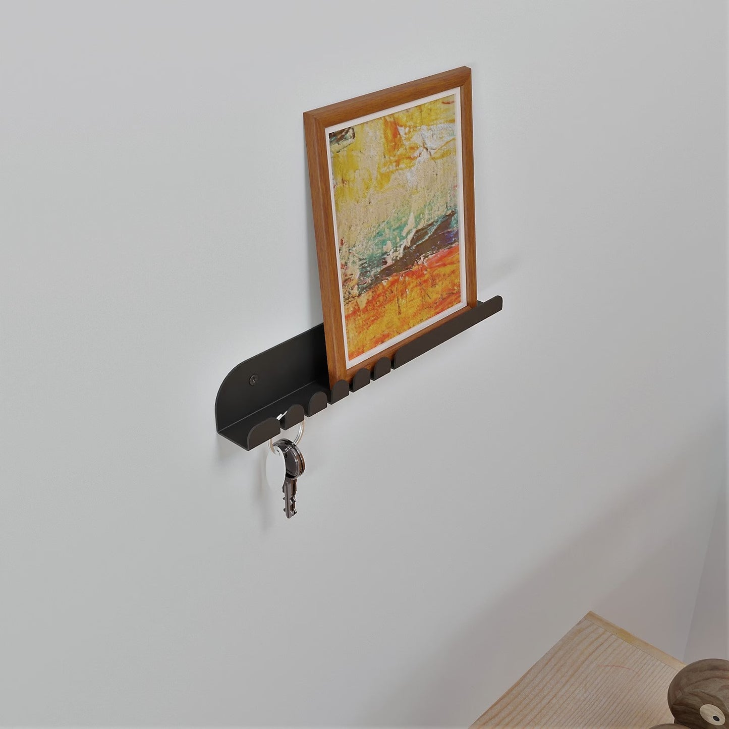 Modern Entryway Shelf with Hooks