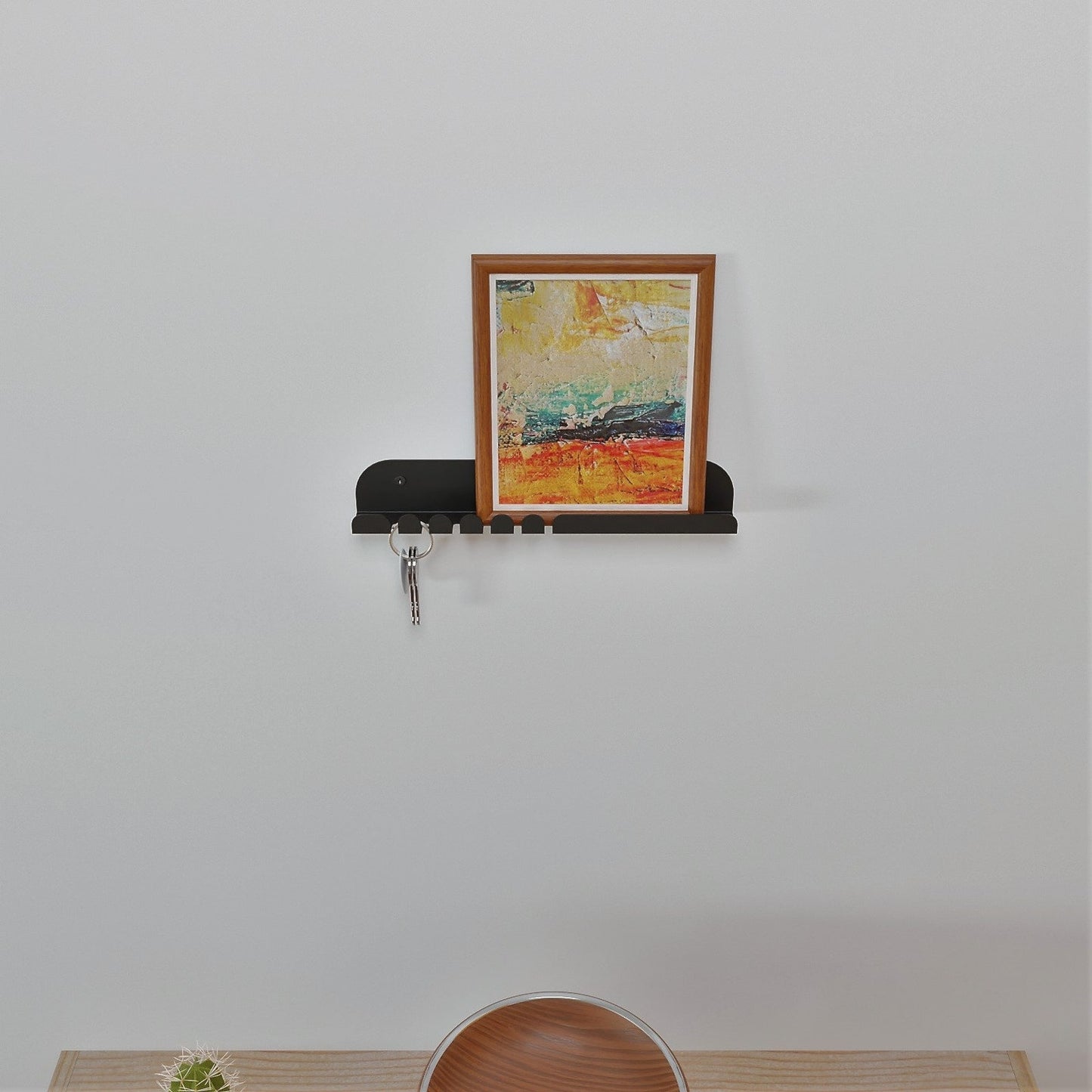 Modern Entryway Shelf with Hooks