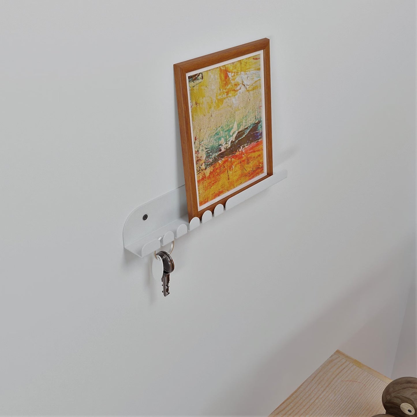 Modern Entryway Shelf with Hooks