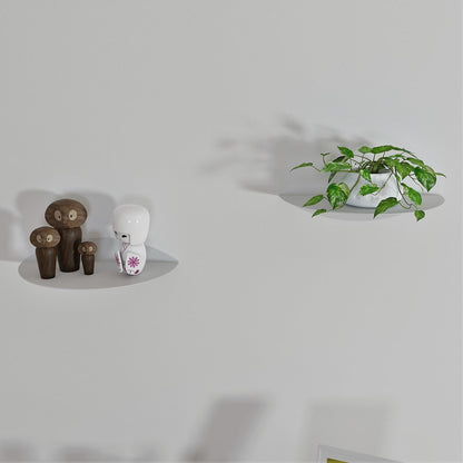 Minimalist White Circular Floating Shelf