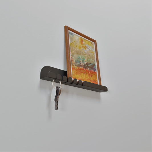 Modern Entryway Shelf with Hooks