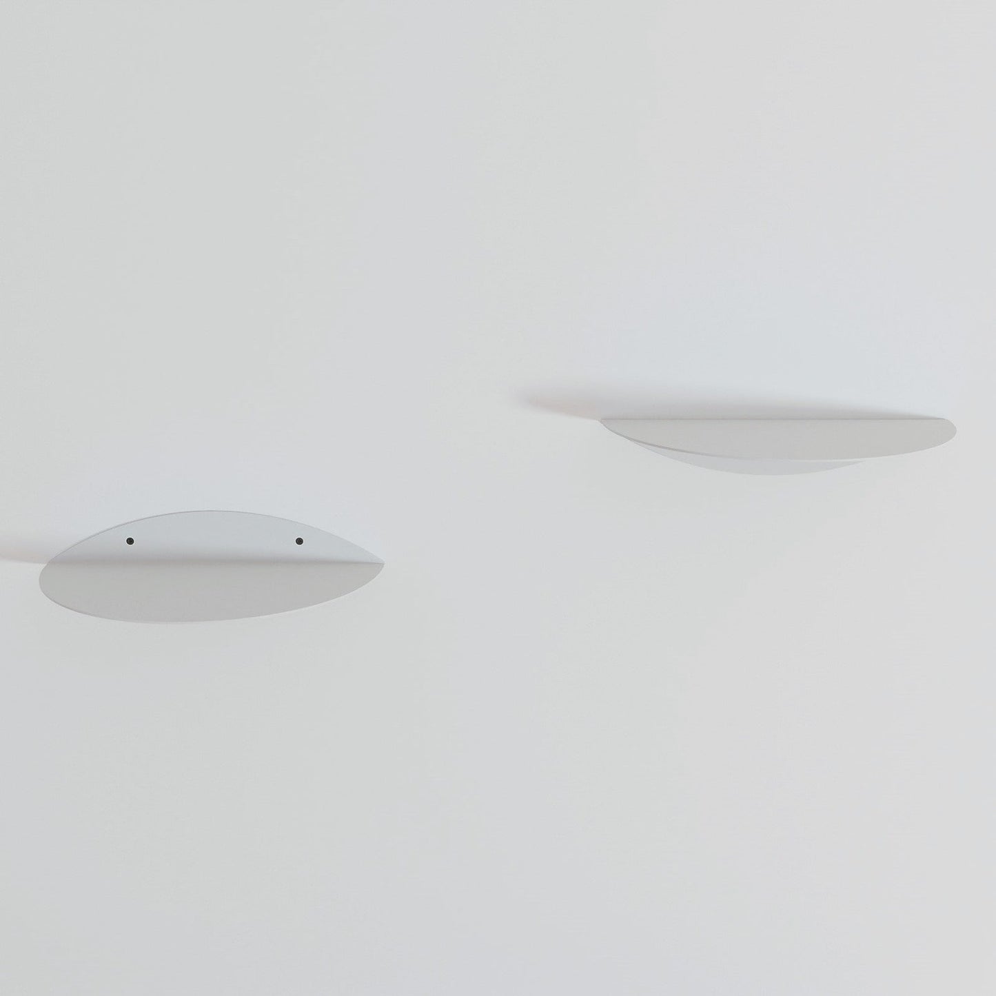 Minimalist White Circular Floating Shelf