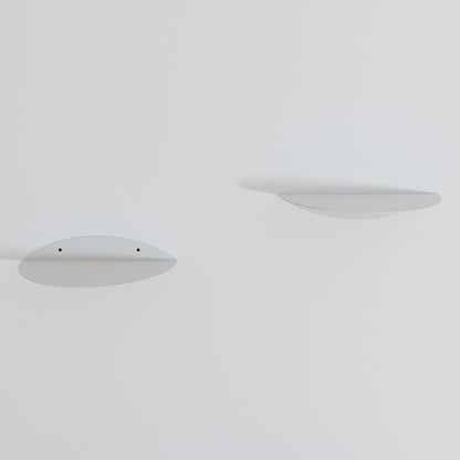 Minimalist White Circular Floating Shelf