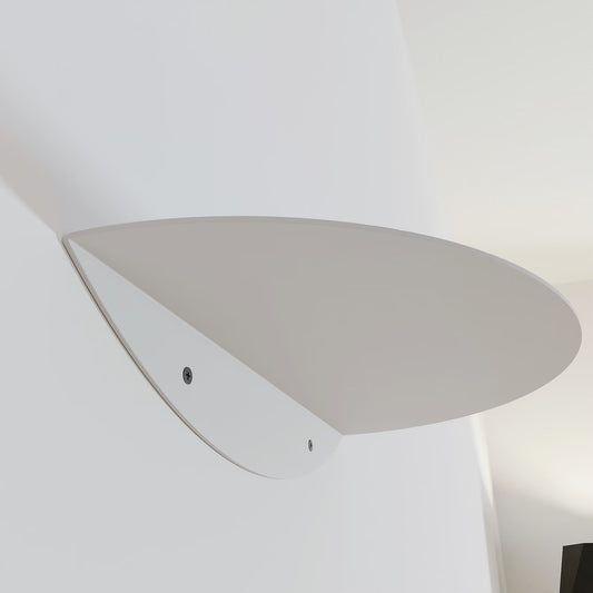 Minimalist White Circular Floating Shelf
