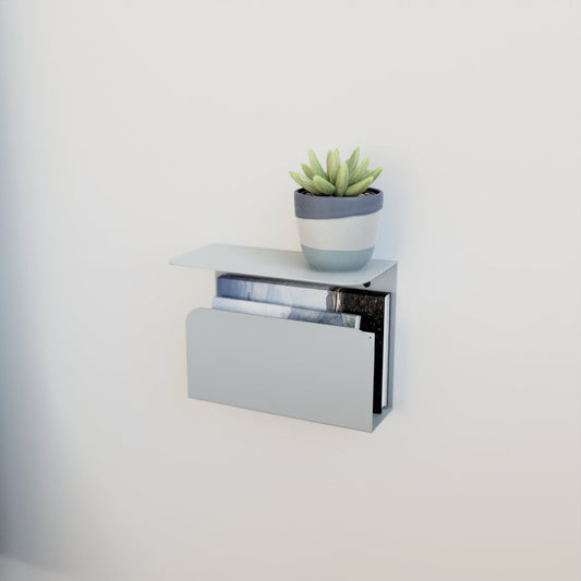 Floating Nightstand with Bookshelf