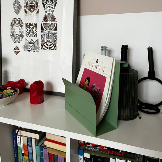 Green Metal Desk Organizer