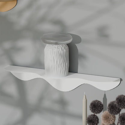 Floating Wavy Decorative Metal Shelf