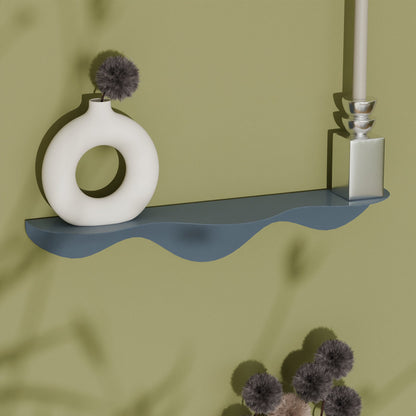 Floating Wavy Decorative Metal Shelf