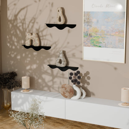 Floating Wavy Decorative Metal Shelf