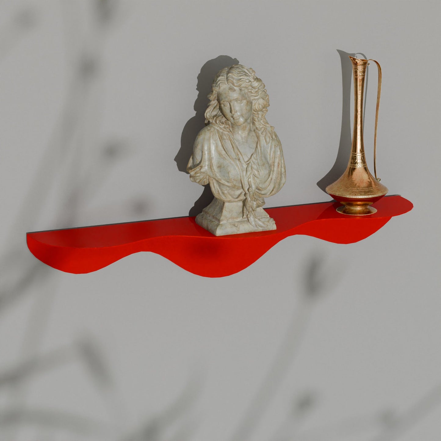 Floating Wavy Decorative Metal Shelf