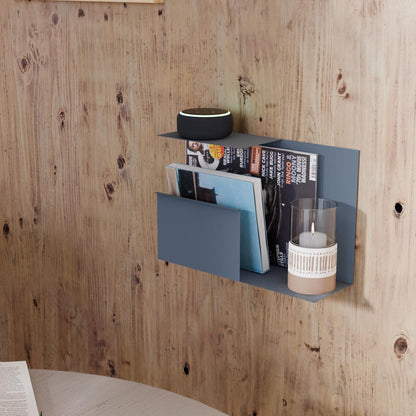 Floating Metal Wall Asymmetrical Multi-Purpose Shelf,