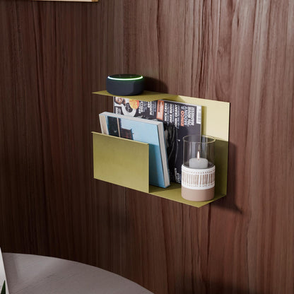 Floating Metal Wall Asymmetrical Multi-Purpose Shelf,