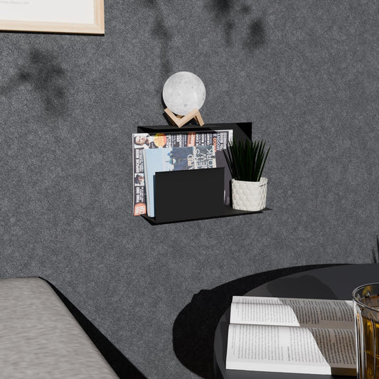 Floating Metal Wall Asymmetrical Multi-Purpose Shelf,