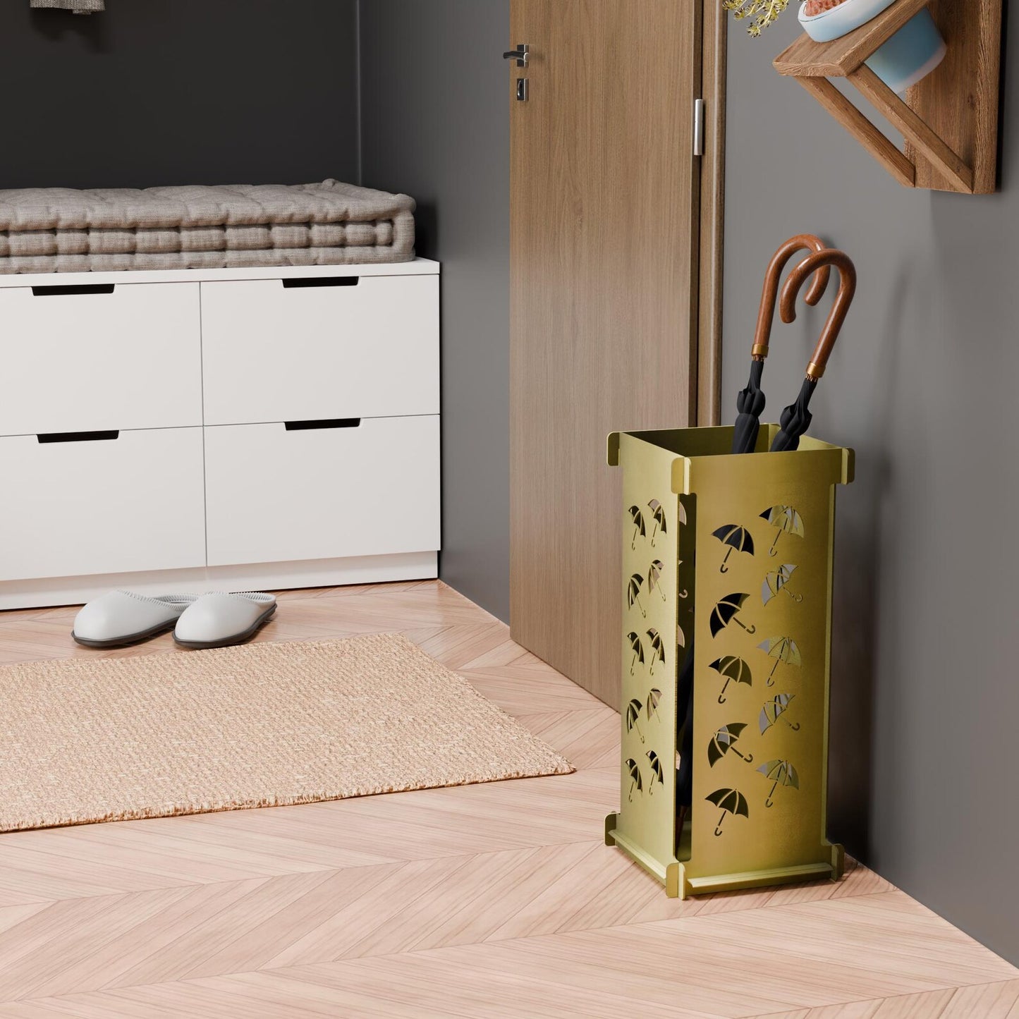 Functional Umbrella Metal Stand
